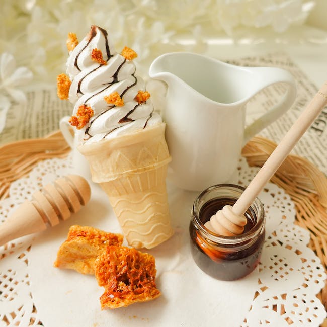 Receta de helado de miel